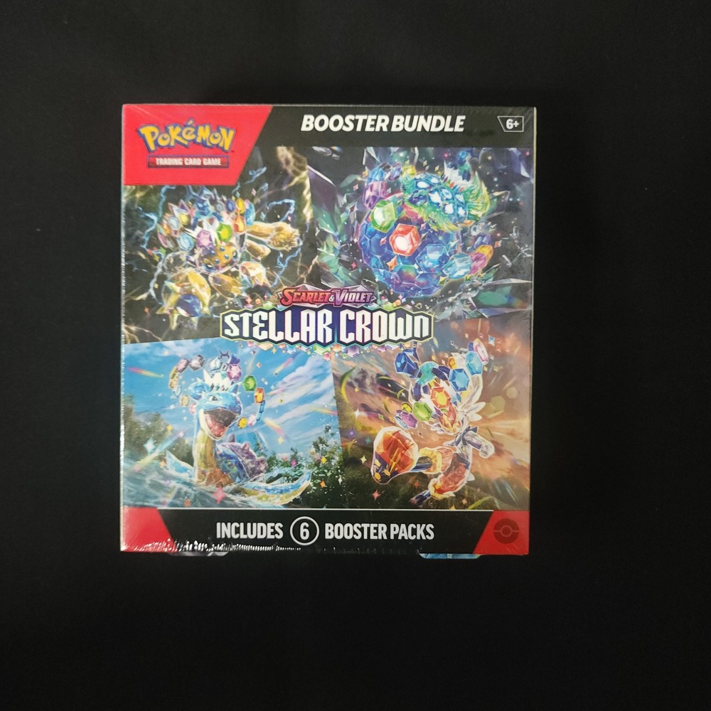 Pokemon Stellar Crown Booster Bundle Scarlet Violet 6 Packs Factory Sealed Box